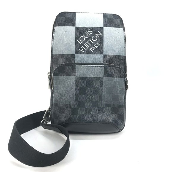 Louis Vuitton N40403 Damier Graphite Giant Bag Cross Shoulder Bag body bag Bl... - Picture 1 of 15